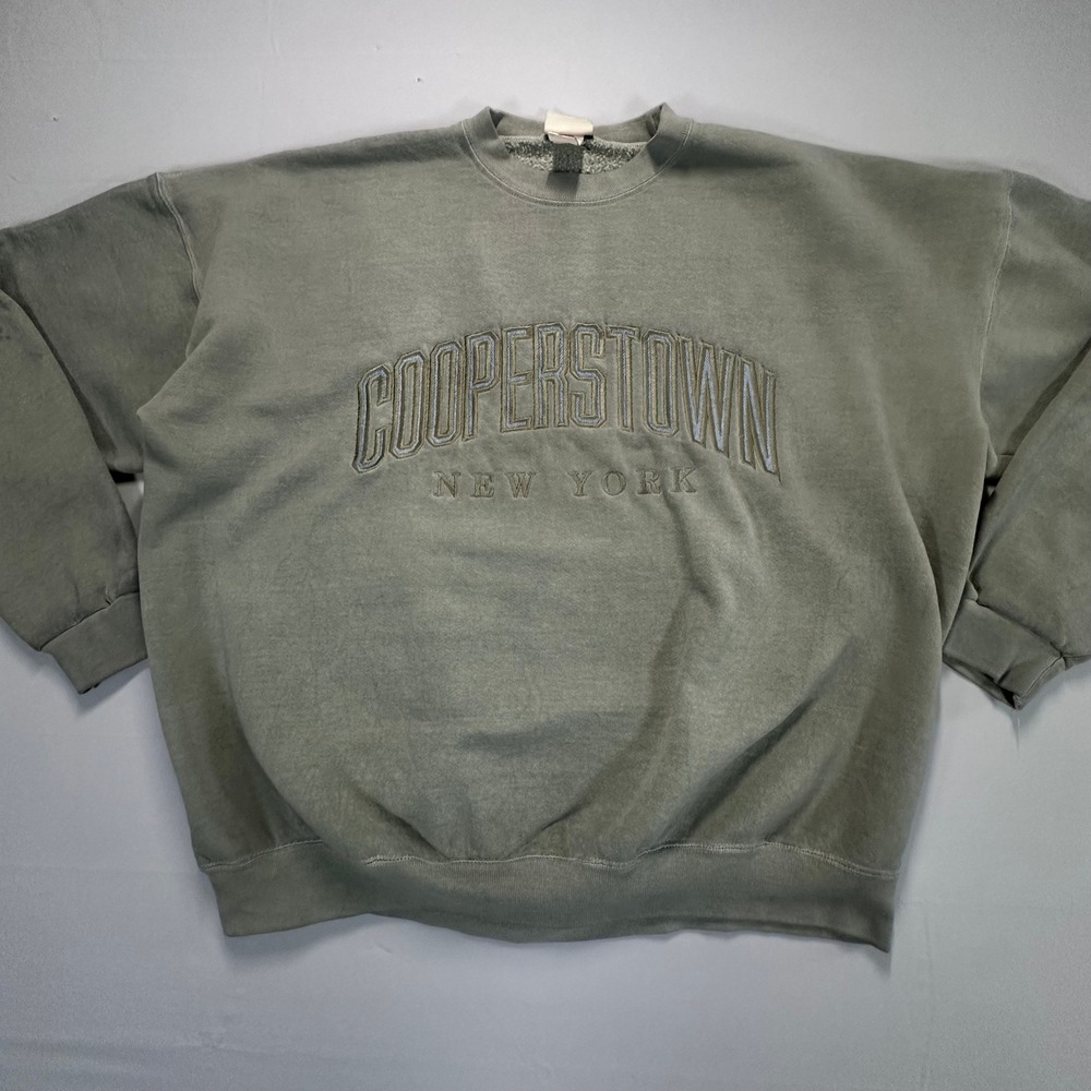 Vintage Oarsman 913 Cooperstown New York Sweatshirt XL Green Made in USA 90s